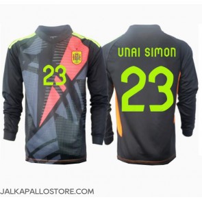 Espanja Unai Simon #23 Maalivahti Vieraspaita EM-Kisat 2024 Pitkähihainen